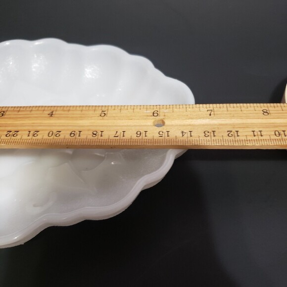 Hazel Atlas White Milk Glass Grape  Candy Trinket Dish - Picture 11 of 11